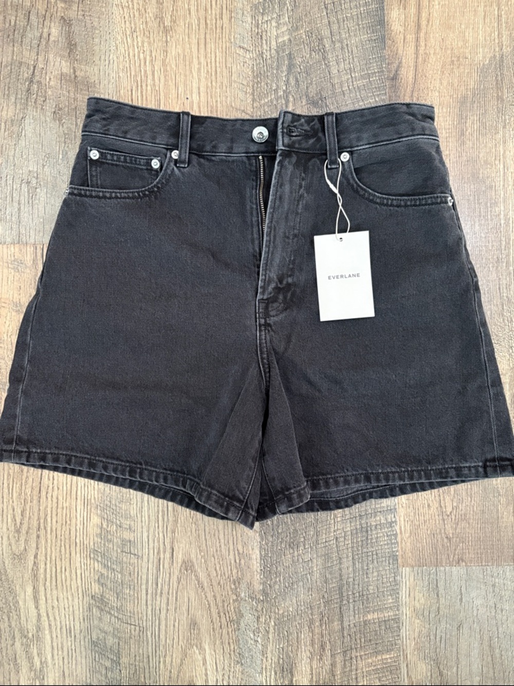 Everlane Black High-Rise Jean Shorts
